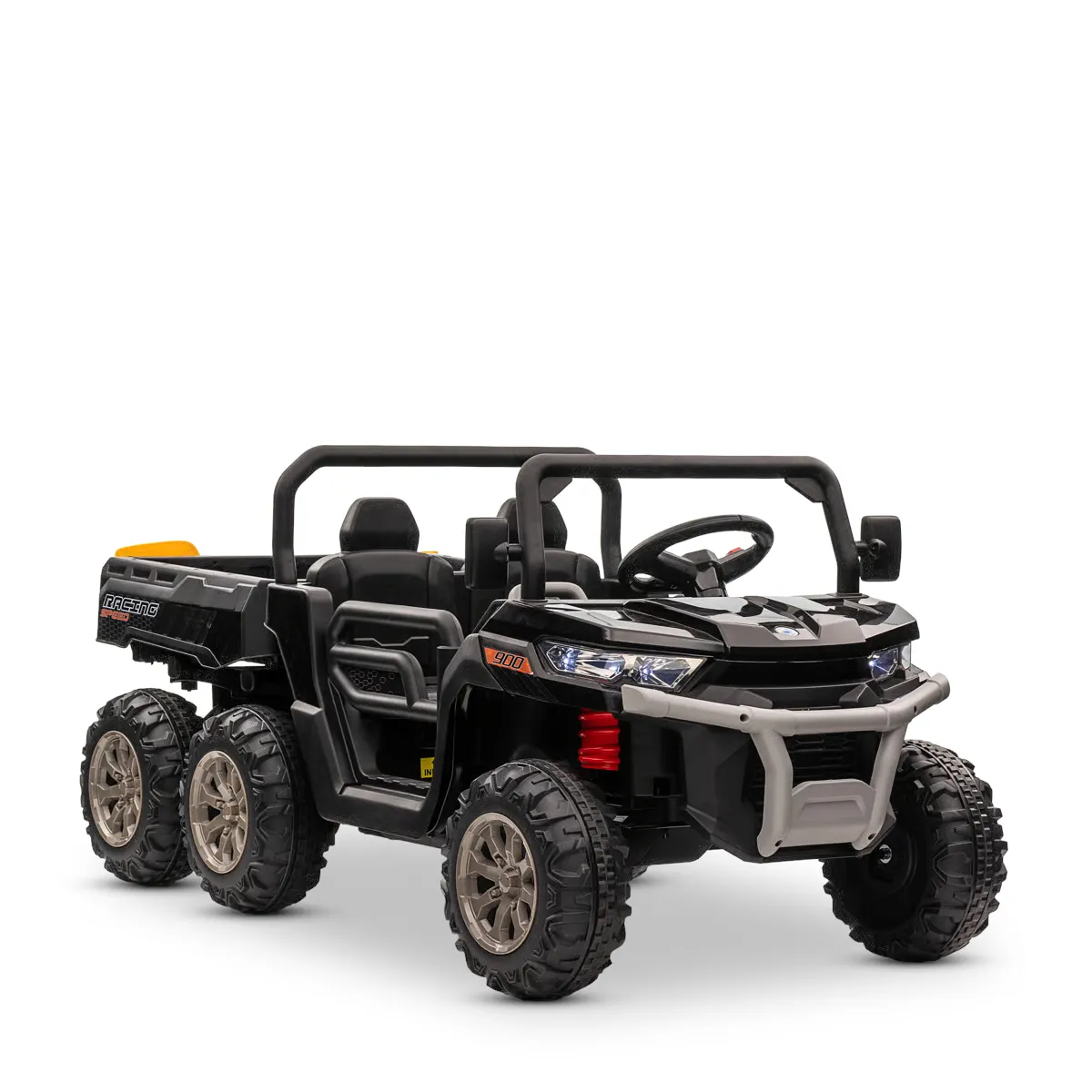 Detský traktor 6x6 s elektrickým sklápacím návesom